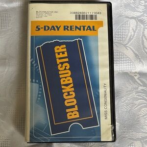 VTG Blockbuster 5-Day Rental VHS Tape Miss Congeniality Clamshell Case Untested